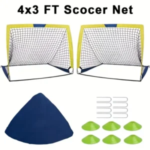 4'x 3' Portable  Soccer Goals Backyard or Indoor