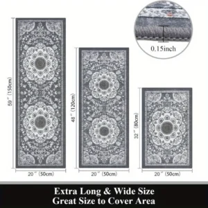 3 pcs Bohemian style  Non-slip rugs