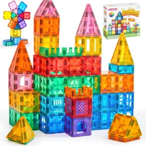 66PCS Magnetic  Tiles  Creative STEM Building  Aged 3-8