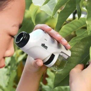 Mini Microscope Kit with LED Light  Battery Powered