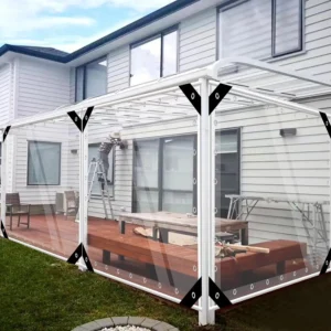 Transparent Waterproof Tarpaulin  PVC Plastic with Eyelets