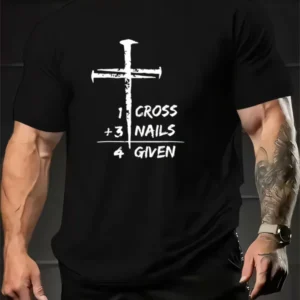 1 Cross + 3 Nails = 4 Given T-shirt