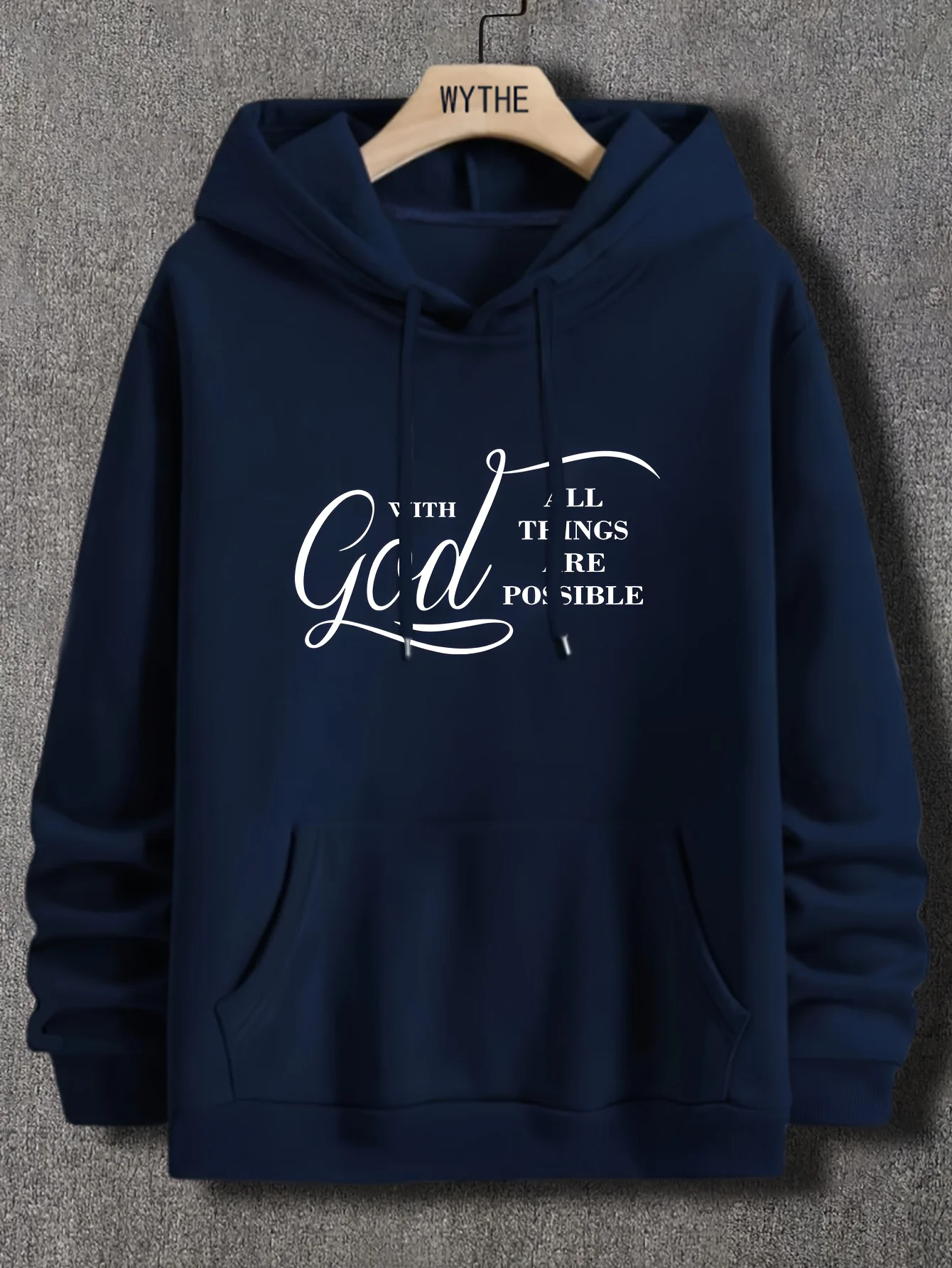 Men's "With God All Things Are Possible" Hooded Sweatshirt - Image 5
