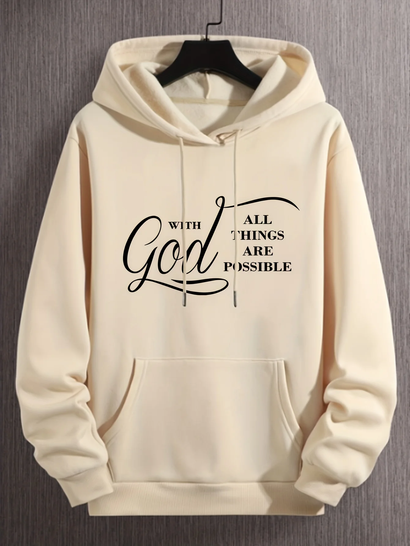 Men's "With God All Things Are Possible" Hooded Sweatshirt - Image 1