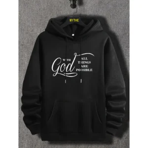 Men's "With God All Things Are Possible" Hooded Sweatshirt - Thumbnail Image 3