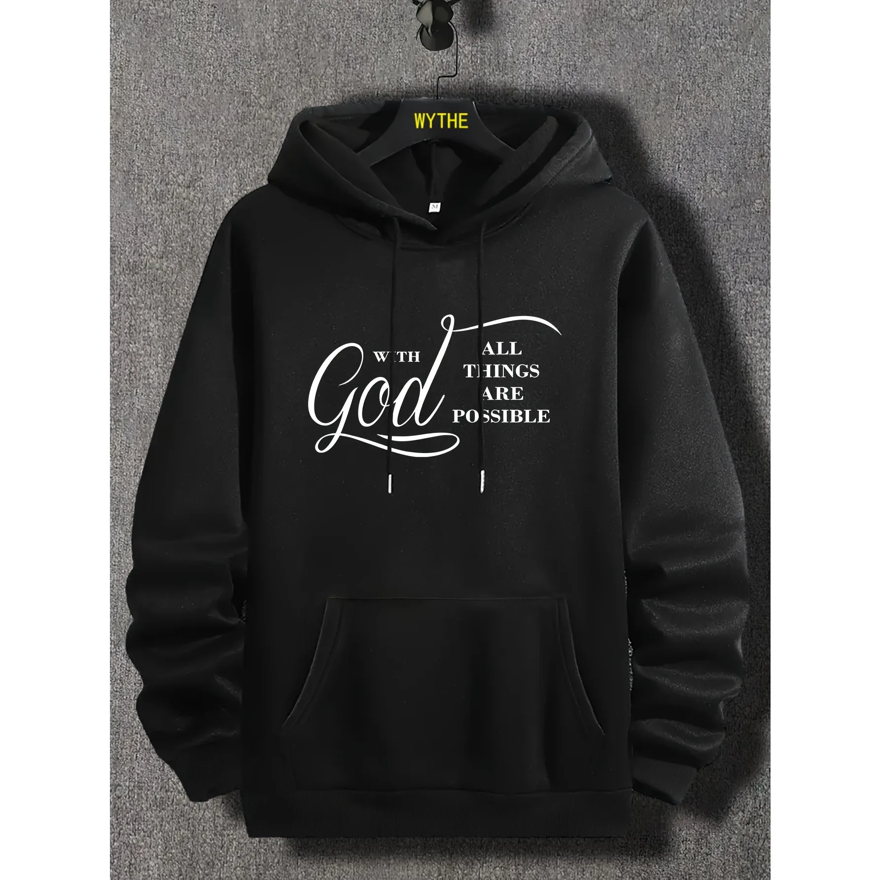 Men's "With God All Things Are Possible" Hooded Sweatshirt - Image 3