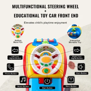Toddler Ride On Push Car Sit to Stand with Music Steering Wheel - Thumbnail Image 2