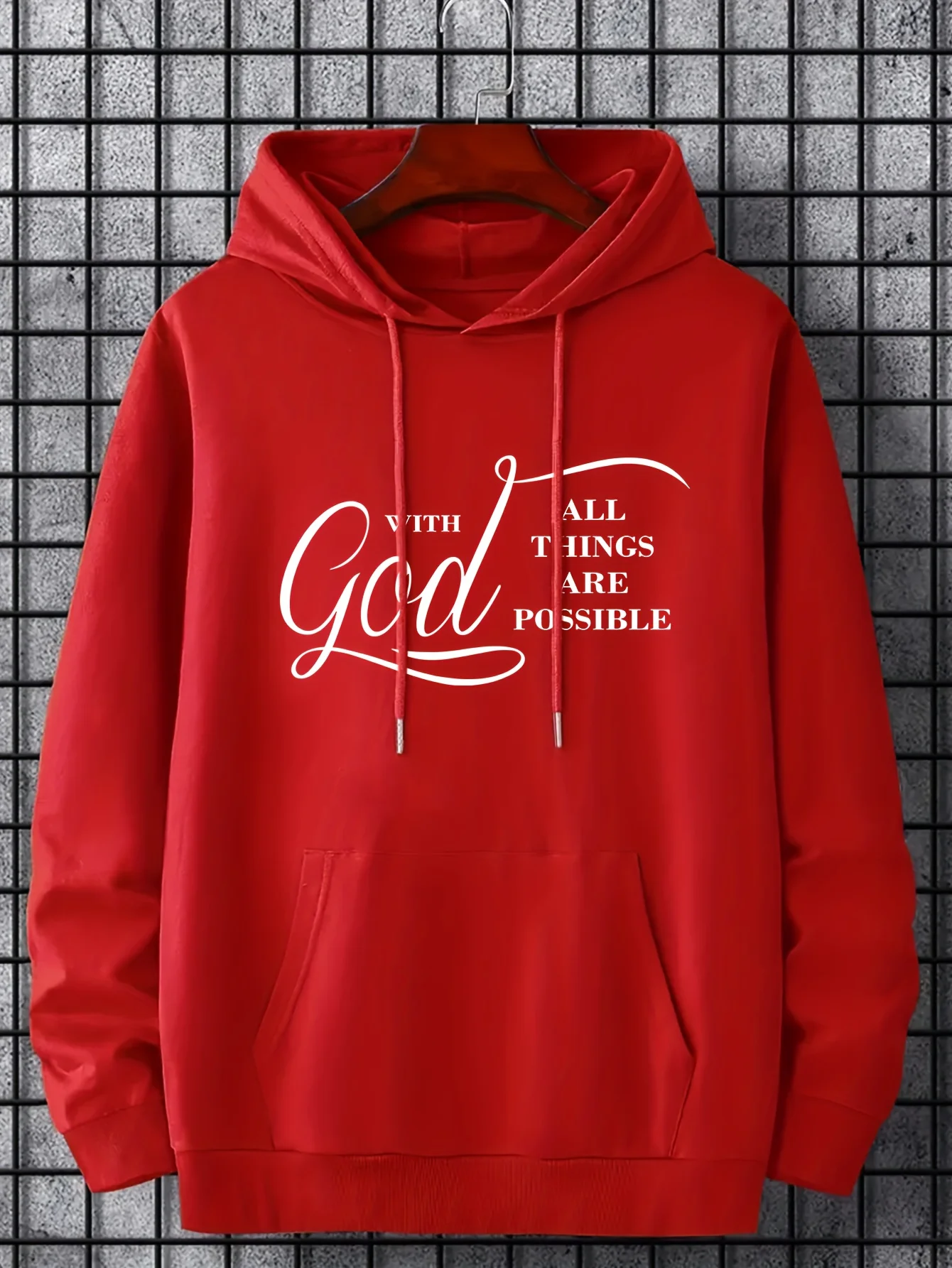Men's "With God All Things Are Possible" Hooded Sweatshirt - Image 6