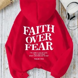 Women's Hoodies Faith Over Fear Fleece Sweatshirts - Thumbnail Image 10