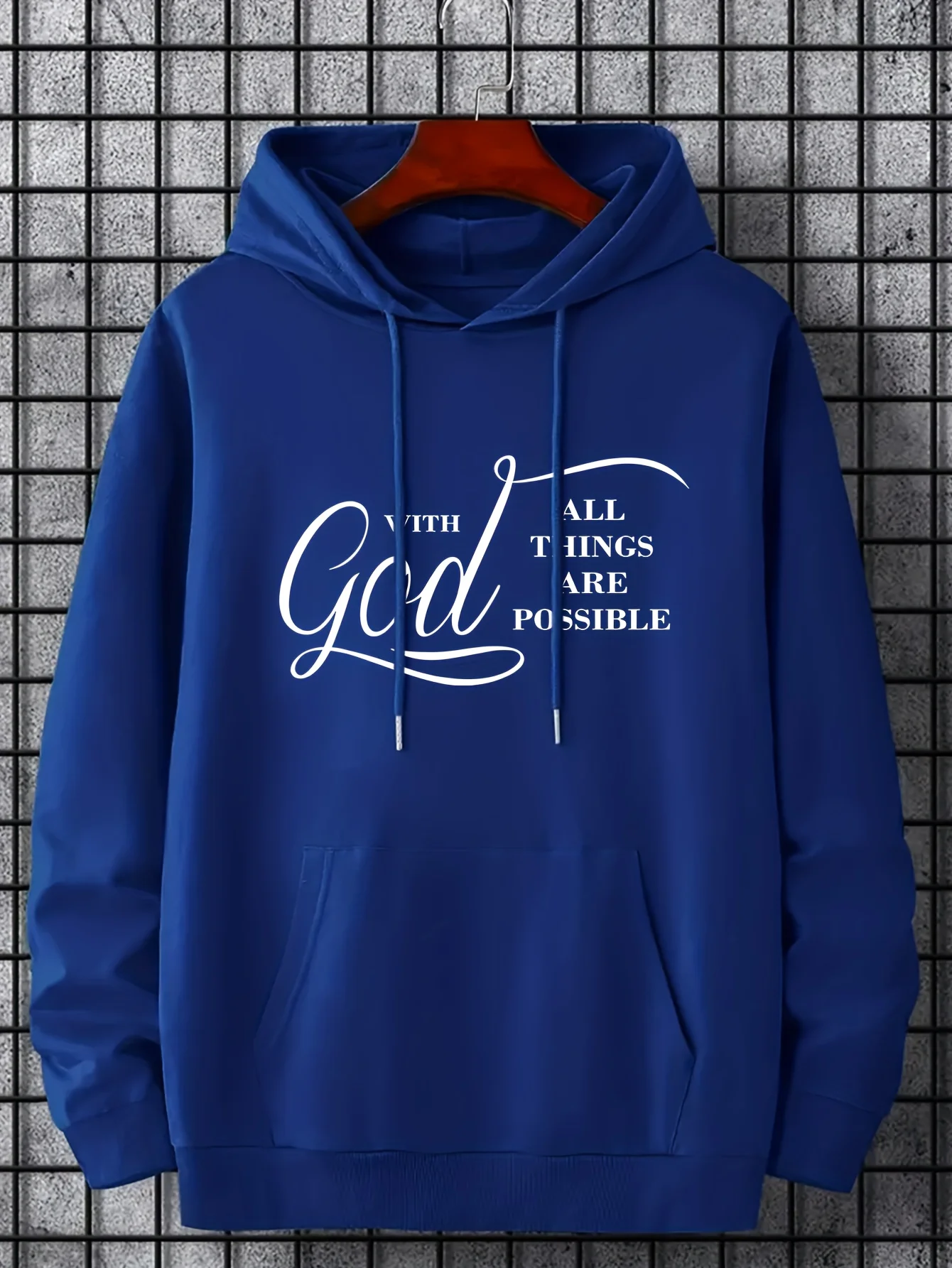 Men's "With God All Things Are Possible" Hooded Sweatshirt - Image 4