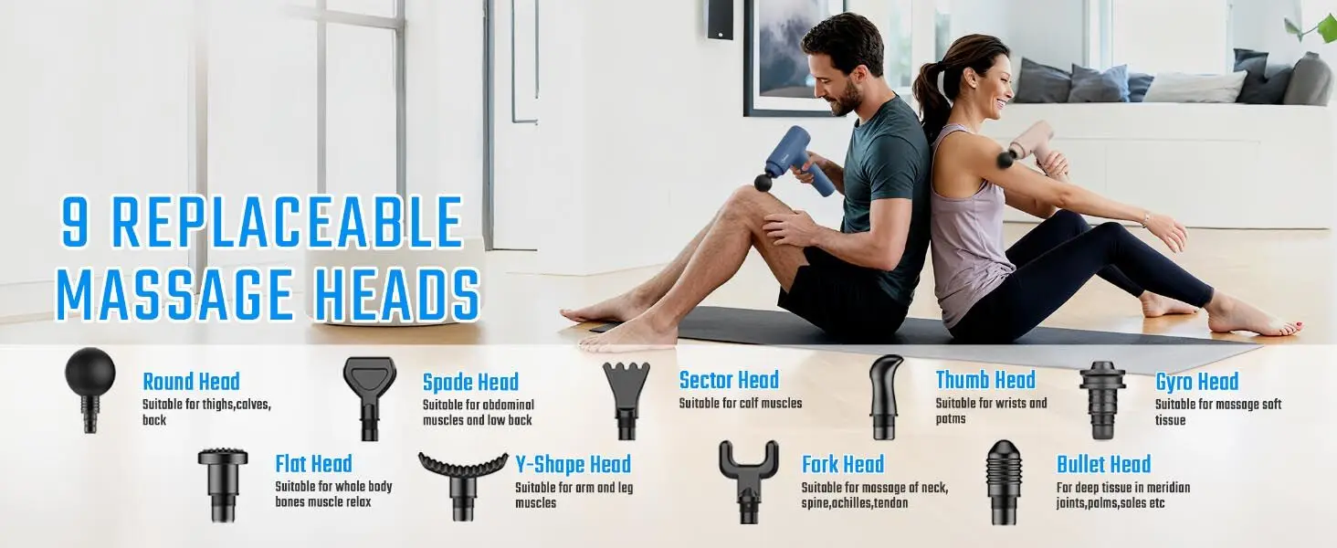 Deep Tissue Handheld Massage Gun, With Carrying Case - Image 4