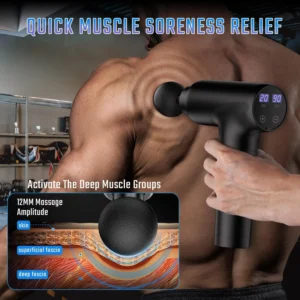 Deep Tissue Handheld Massage Gun, With Carrying Case - Thumbnail Image 3