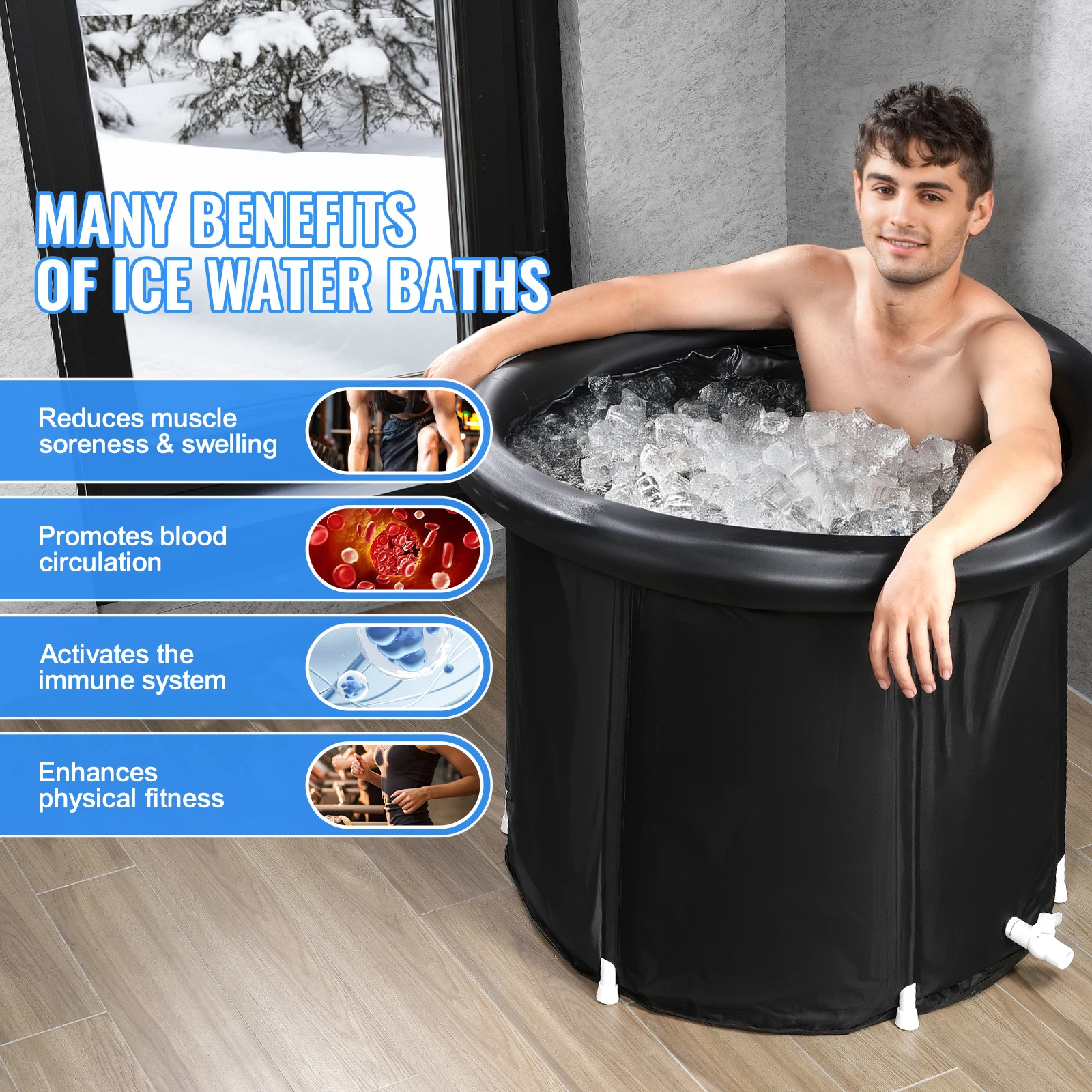 Ice Bath Tub Cold Water Therapy Plunge Tub - Image 3